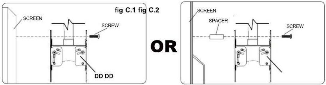 fig C.1 fig C.2 SCREEN SCREW DD DD OR SCREEN SPACER SCREW