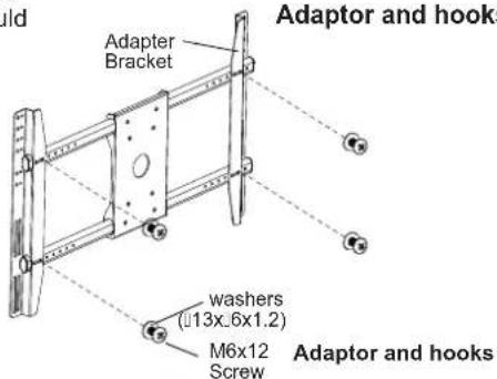 Adaptor and hooks Adapter Bracket washers (13x_6x1.2) M6x12 Screw Adaptor and hooks
