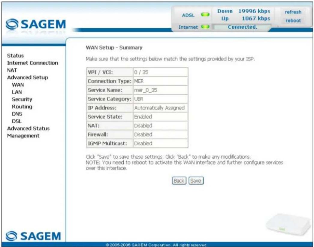 SAGEM Fast 1241 - - Information / Configuration - 1