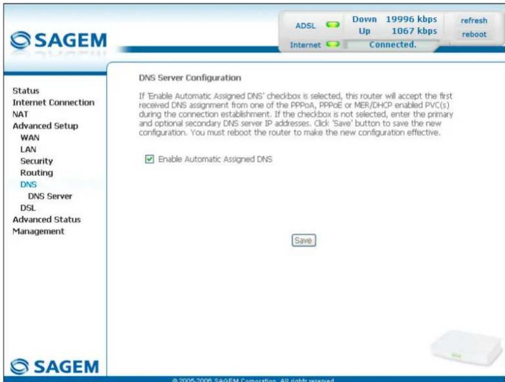 SAGEM Fast 1241 - DNS - 1