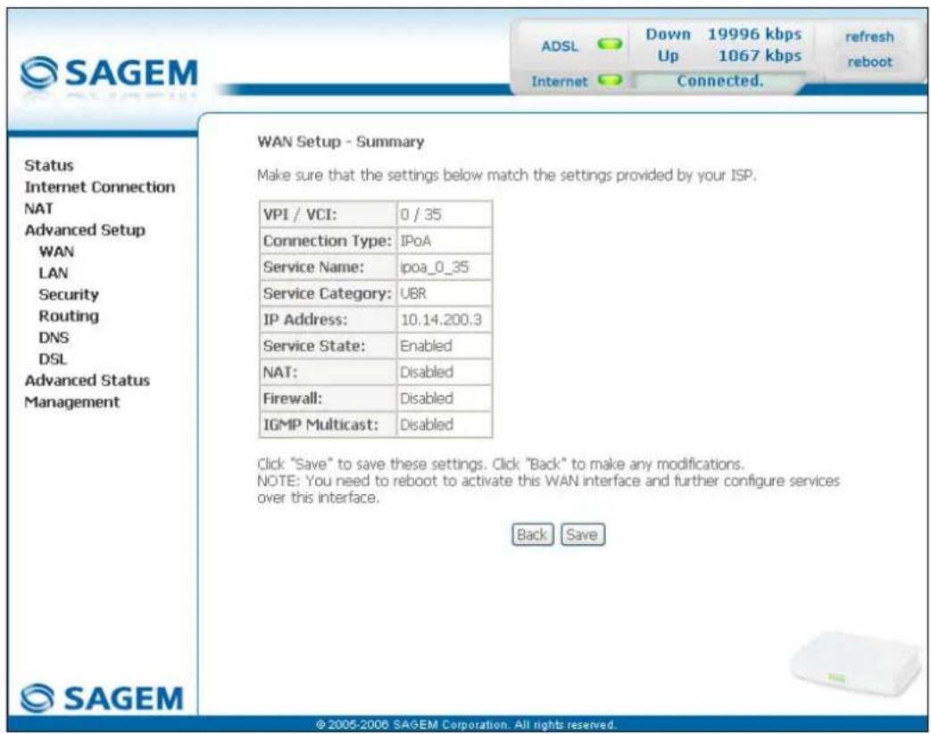 SAGEM Fast 1241 - - Information / Configuration - 2
