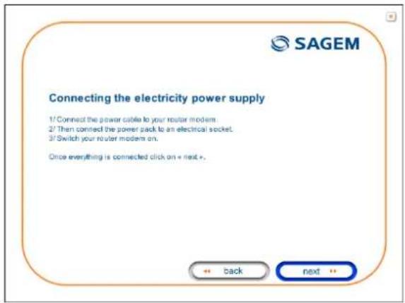 SAGEM Fast 1241 - Installing and configuring your Router in the USB port of your computer - 3