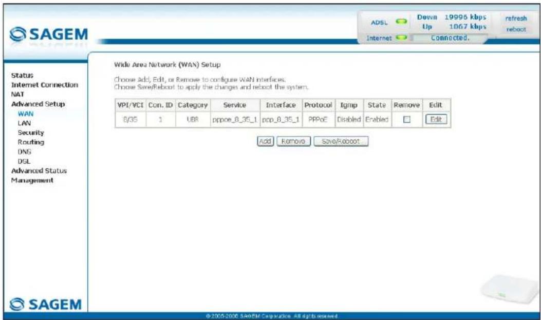 SAGEM Fast 1241 - WAN - 1
