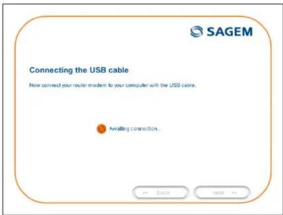 SAGEM Fast 1241 - Installing and configuring your Router in the USB port of your computer - 6