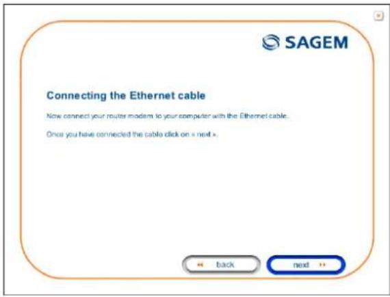 SAGEM Fast 1241 - Installing and configuring your Router with the network card of your computer (Ethernet) - 4