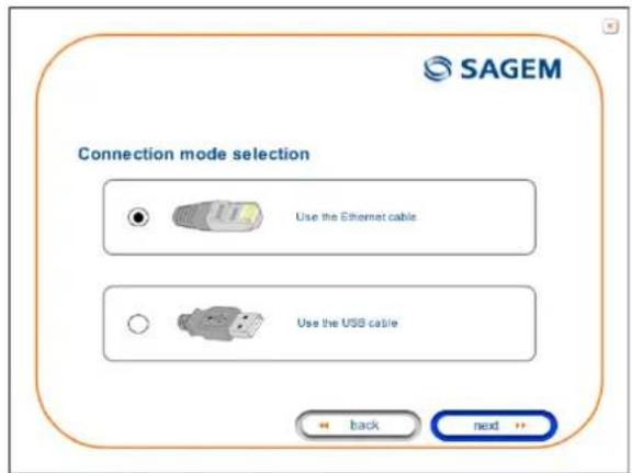 SAGEM Fast 1241 - The screen opposite appears. - 1