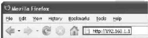 Mozilla Firefox File Edit View History Bookmarks Tools Help Http://192.168.1.1