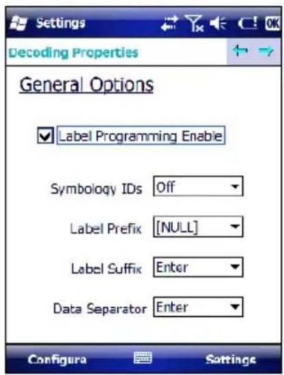 DATALOGIC 94A151130 - General Options - 2