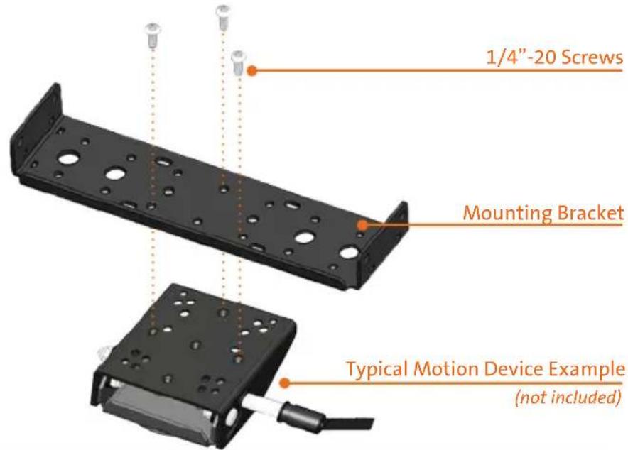 1/4"-20 Screws Mounting Bracket Typical Motion Device Example (not included)