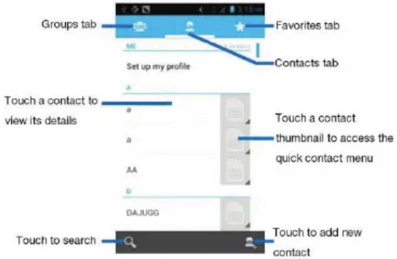 LENOVO A600E - Contacts - 1