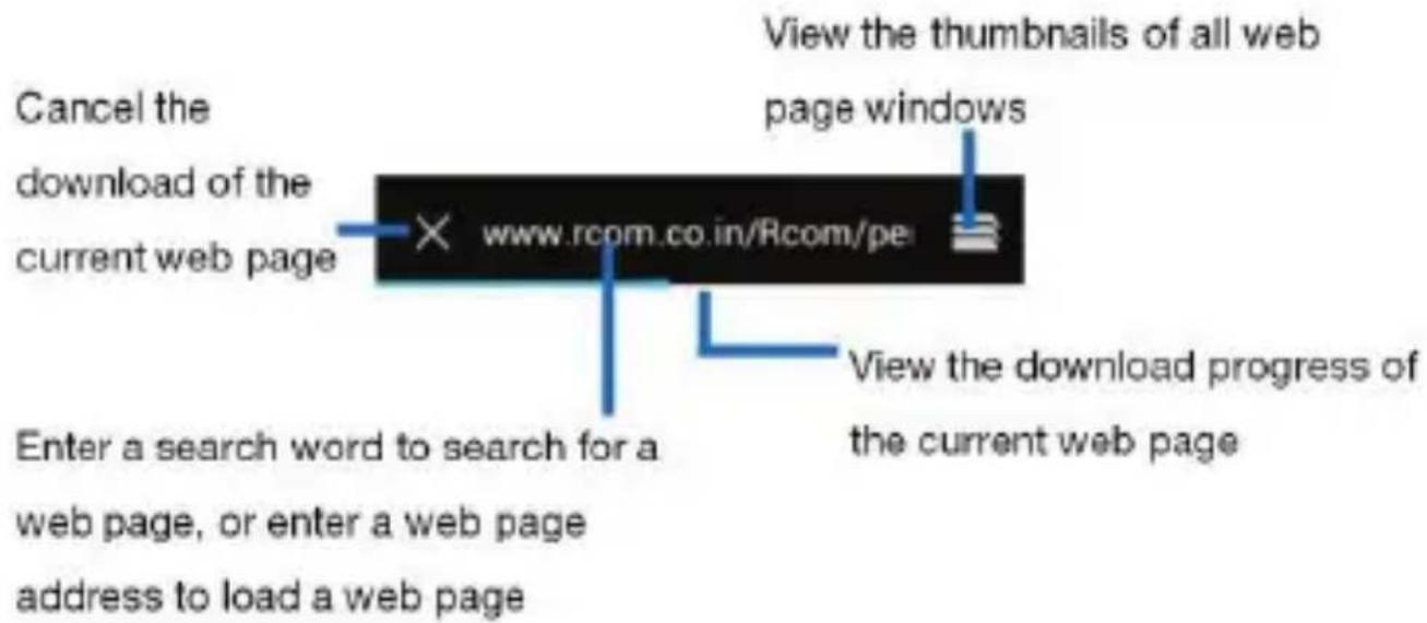 LENOVO A600E - Searching and address bar - 1