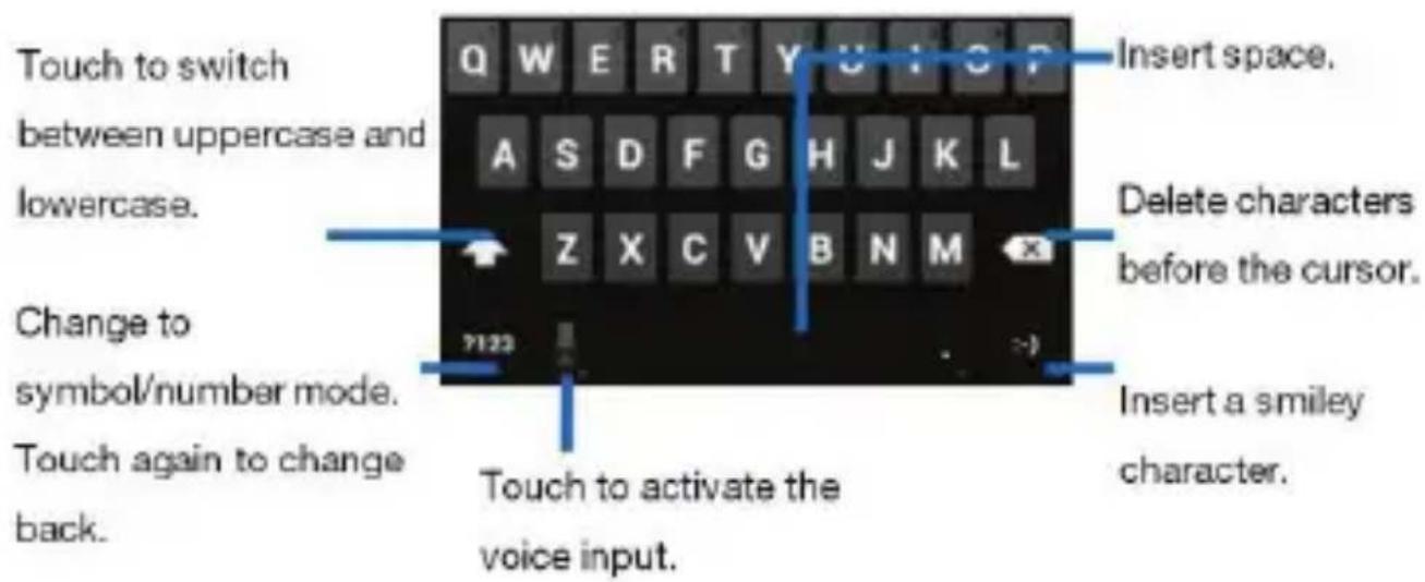 LENOVO A600E - Android keyboard input method - 1