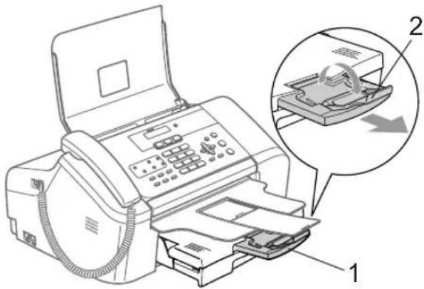 Diagram of a printer with labeled parts showing internal components and a magnified view of the printer's internal structure.