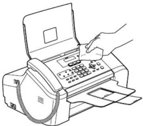 BROTHER FAX 1960C - Clean the outside of the machine as follows: - 2