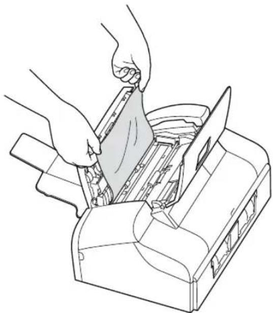 BROTHER FAX 1960C - Document is jammed inside the panel cover - 1
