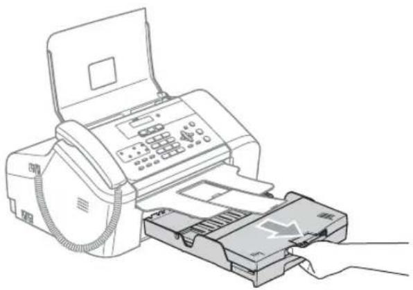 BROTHER FAX 1960C - Removing small printouts from the machine - 1