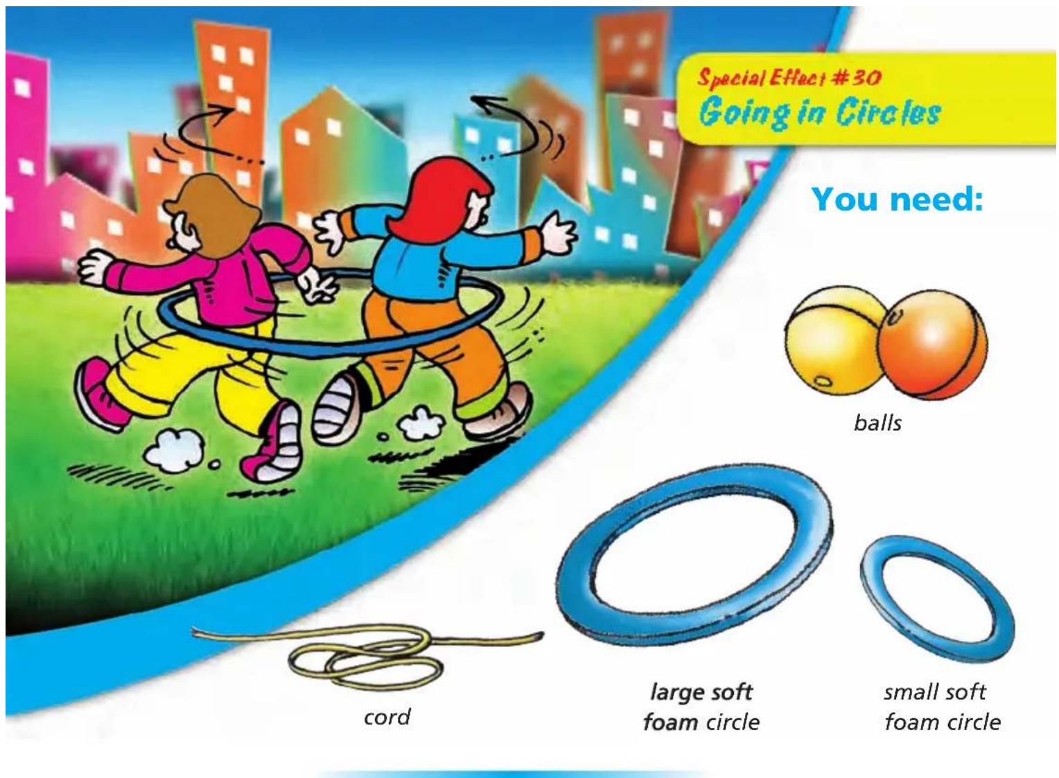 Special Effect #30 Going in Circles You need: balls cord large soft foam circle small soft foam circle