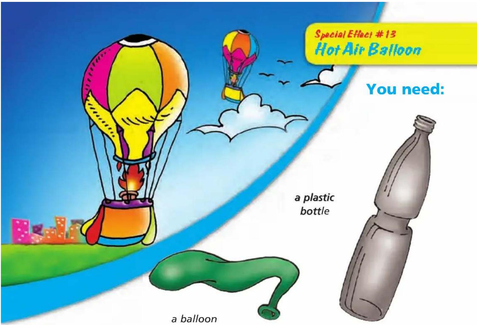 Special Effect #13 Hot Air Balloon You need: a plastic bottle a balloon