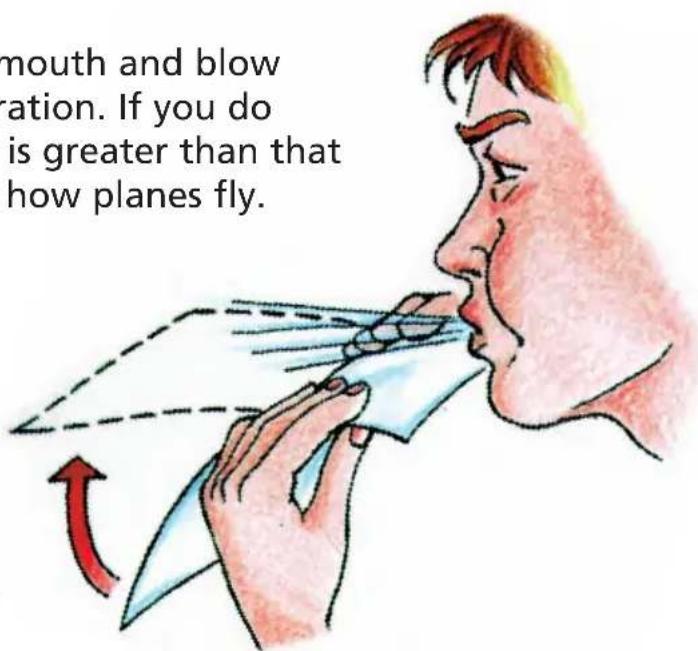 mouth and blow ration. If you do is greater than that how planes fly.