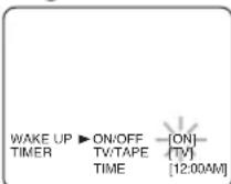 SYLVANIA 6319CE - Call up "WAKE-UP TIMER" setting - 1