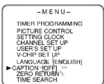 SYLVANIA 6313CD - Select "CAPTION" - 1