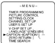 SYLVANIA 6313CD - Select your desired caption menu - 1