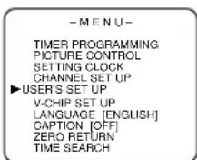 SYLVANIA 6313CB - Select "USER'S SET UP" - 1