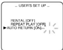 SYLVANIA 6313CB - Set "AUTO RETURN" to [ON] - 1