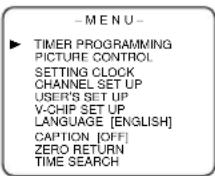 SYLVANIA 6313CB - Select "TIMER PROGRAMMING" - 1