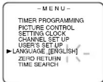SYLVANIA 6309CE - Select "LANGUAGE" - 1