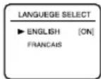 SYLVANIA 6242CVC - Select the On Screen Language ("ENGLISH" or "FRANÇAIS") - 1
