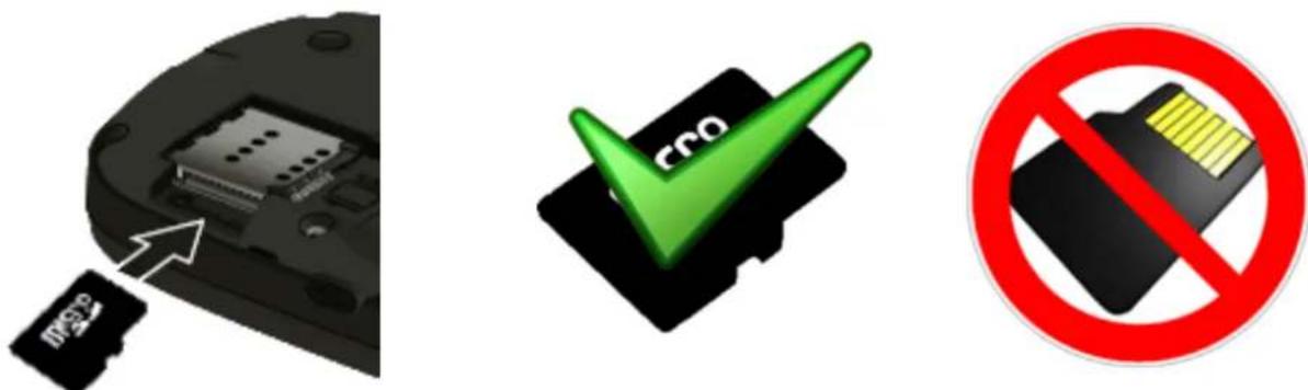 STOREX Sphone DC-50G - INSERTING THE SD CARD - 1