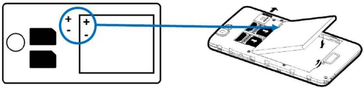 STOREX Sphone DC-50G - INSERTING THE BATTERY - 1
