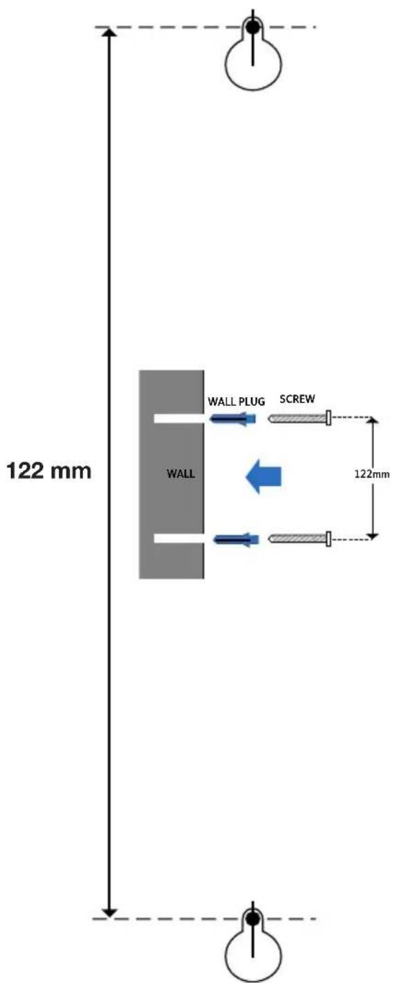 122 mm WALL WALL PLUG SCREW 122mm
