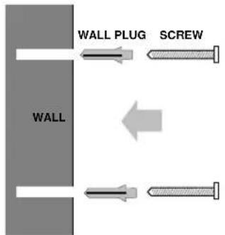 WALL WALL PLUG SCREW