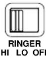 BT Freestyle 120 Plus - To set the ringer switch - 1