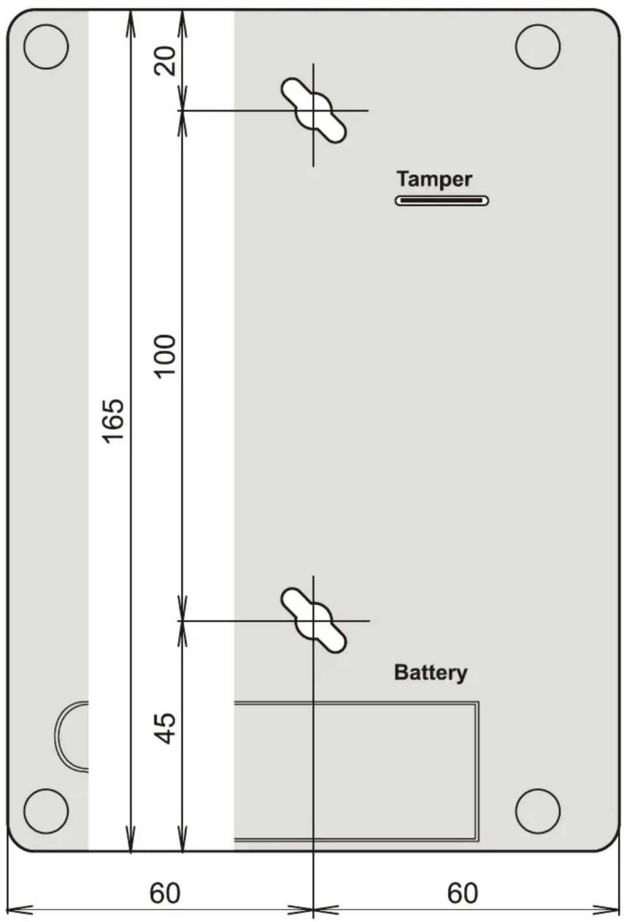 Tamper Battery 60 60 165 20 100 45 60