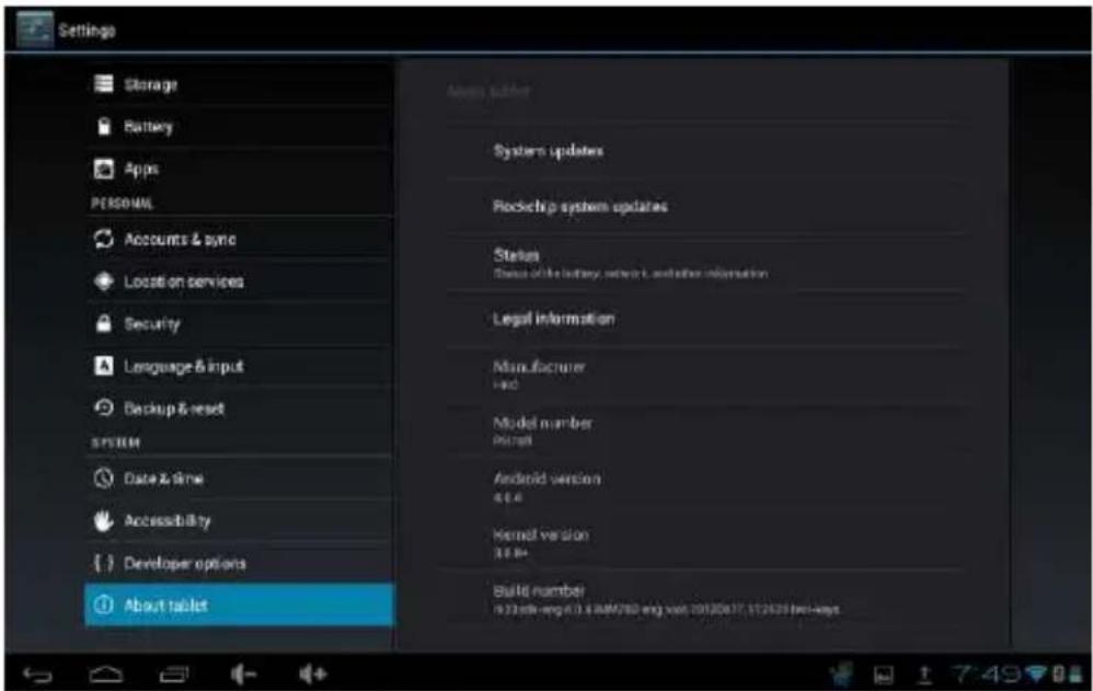 HKC P778A - About device - 1