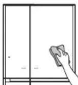 HITACHI R-E6800XND - Surface of door Once a month - 1