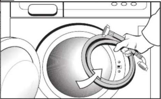 NORDMENDE WM74OONM - The water supply hose is inside the drum: - 1