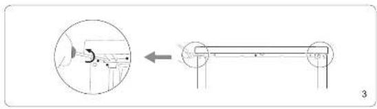 Technical diagram showing a mechanical assembly with an inset close-up of a component and a schematic view.
