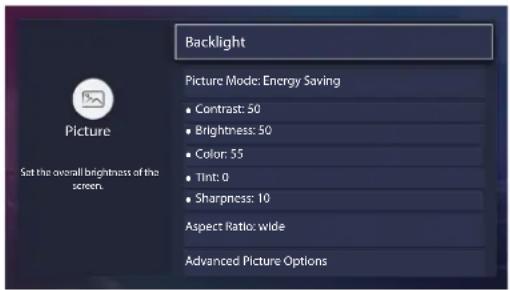 HISENSE 55H9907 - Picture Menu - 1