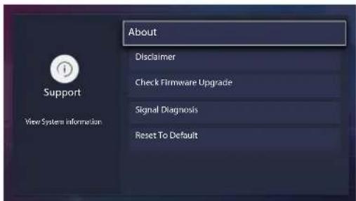 HISENSE 55H9907 - Support Menu - 1