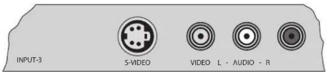 INPUT-3 S-VIDEO VIDEO L - AUDIO - R
