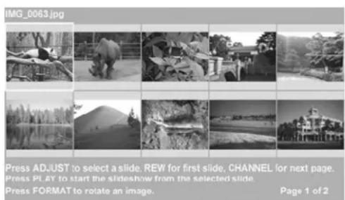 MITSUBISHI WD-52627 - For JPEG Picture Thumbnail Menu: - 1