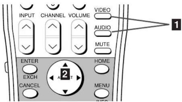 INPUT CHANNEL VOLUME VIDEO AUDIO MUTE ENTER HOME EXCH 2 CANCEL MENU INFO