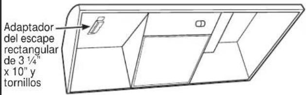 Adaptador del escape rectangular de 3 1/4" x 10" y tornillos