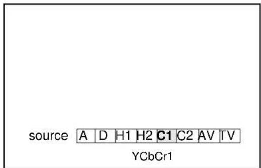source A D H1 H2 C1 C2 AV TV YCbCr1