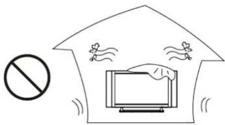 Diagram illustrating a prohibition symbol and a TV screen with motion arrows, likely depicting a surveillance or monitoring system.
