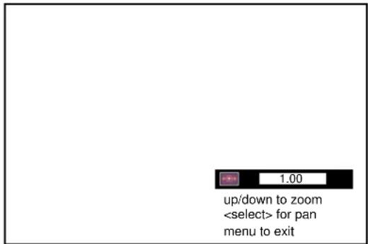 1.00 up/down to zoom for pan menu to exit